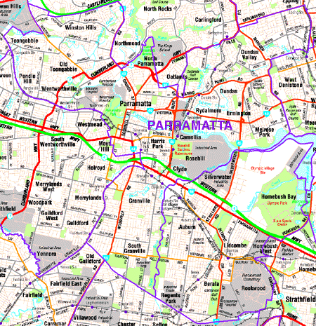 Parrammata Antenna Map - Sydney Western Suburbs